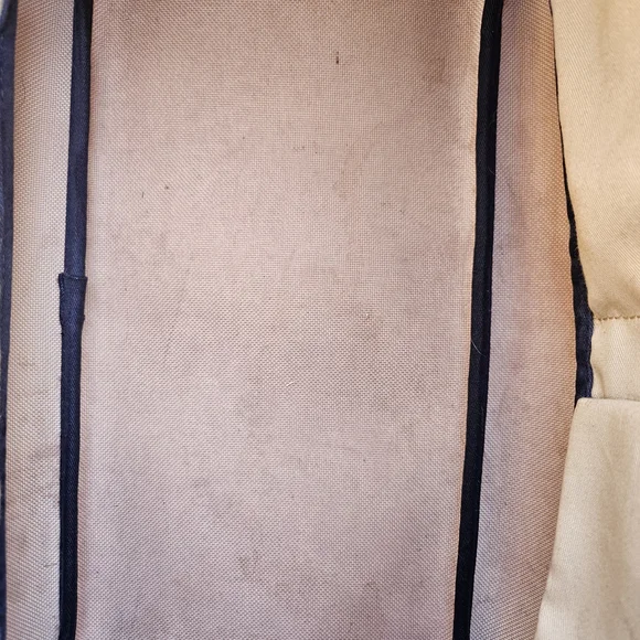 Coach Yellow and White Stripe Canvas Tote with Leather Trim - Picture 6 of 7